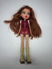 Vintage 2001 MGA Bratz Yasmin Doll Brown Hair Brown Eyes Red Outfit Yellow Boots