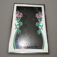 vintage advertising mirror for Nectarose Vin Rosé de France 12”x18”