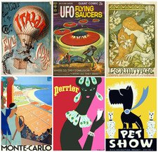 Vintage Advertising Poster Retro Wall Art Print Classic Advertisement Decor