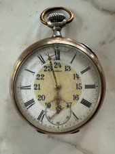 Vintage Antique Omega Silver Hunter Case Pocket Watch Runs