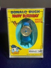 Vintage Bradley Disney Donald Duck Happy Birthday Watch Registered Edition NEW