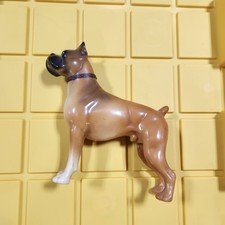 Vintage BREYER Chestnut Male Boxer Dog 8.5" tall W Collar Cm