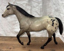 vintage BREYER Horse Appaloosa Gray Black spotted Traditional Indian Pony