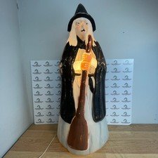 Vintage Empire Witch Blow Mold Halloween Lighted Decoration WORKS