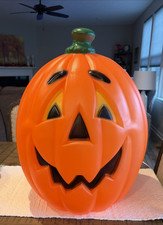 Vintage General Foam Plastics Halloween Blow Mold 24 in Pumpkin Jack O Lantern
