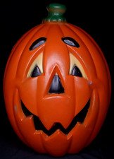 Vintage General Foam Plastics Halloween Blow Mold Large Pumpkin Jack O Lantern
