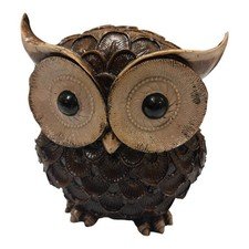 Vintage Handmade Owl Figurine Statue Decoration Home Decor Owl Carved Bird Art