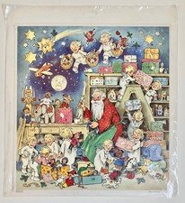 Vintage Korsch Verlag NEW St Nick Cherub Advent Calendar GLITTER Made In Germany