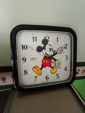Vintage Mickey Mouse Wall Clock Lorus Quartz The Walt Disney Company Japan 10”