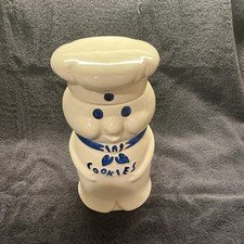Vintage Pillsbury Doughboy Cookie Jar Ceramic Collectible 10 1/2i