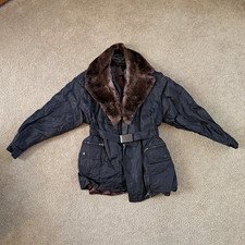 Vintage PRADA Women's Jacket - w/ detachable fur collar & liner - AMAZING