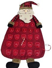 Vintage Santa Claus Advent Calendar Wall Hanging Christmas Countdown