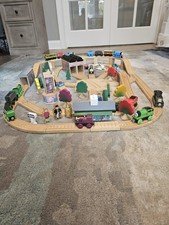 vintage thomas and friends wooden railway 100 piece set LC99402, storage box