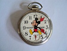 Vintage Walt Disney Productions Mickey Mouse Bradley Windup Pocket Watch