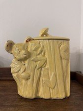 Vintage Yellow McCoy USA Koala Cookie Jar Bamboo