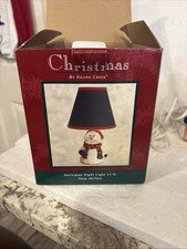 Vntg Snowman Table Top Lamp Night Light By Island Creek 11” NIB RARE 2000 NICE