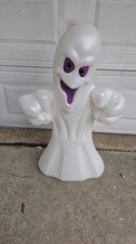 Vtg General Foam Plastics Purple Eyes Ghost lighted Blow Mold Halloween 36"