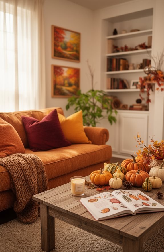 warm autumn artwork display