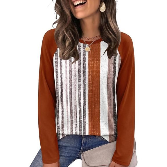 WIHOLL Long Sleeve Shirts for Women Crewneck Tops Fall Clothes Outfits 2026