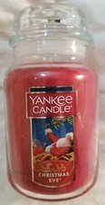 Yankee Candle CHRISTMAS EVE Large Jar 22 Oz New Housewarmer Red Festive Santa