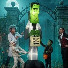 12FT Halloween Inflatable Frankenstein Monster, Funny Blow Up Holiday Yard