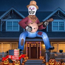 12FT Halloween Inflatable Giant Skeleton Outdoor Yard Decor