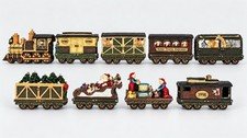 1998 Home Towne Express Christmas Train Set 9 Pieces Vintage Holiday Decor E119