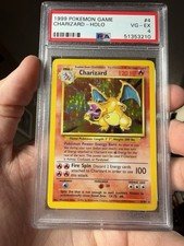 1999 POKEMON BASE SET UNLIMITED #4 CHARIZARD-HOLO PSA 4
