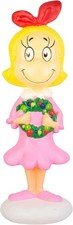 36 inch LED Lighted The Grinch Cindy Lou Who Blow Mold Green Christmas Décor Dr