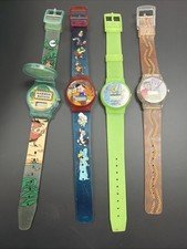 4 Vintage Disney Watches Lion King Pinocchio Peterpan Rescuers - Need Batteries