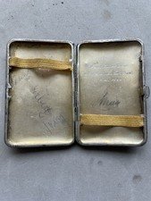 Antique German 800 Silver Cigarette Case 1922 Engraved Hammered Dedication 50g
