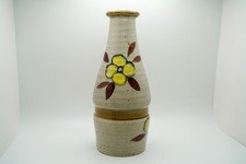 Antique Hand Thrown Pottery Japanese Flower Vase Excellent Condition 8.5" B10
