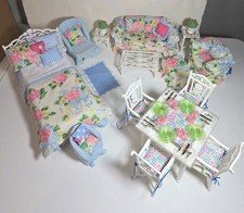 Barbie Mattel 1998 Decor Collection Furniture Bed, Living Room, Kitchen Lot RARE