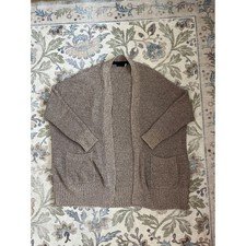 BDG Cardigan Sweater Womens Medium Taupe Excellent Open Front Shaker Knit Pocket