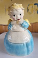 Brush McCoy Pottery Angel Cookie Jar With Wings USA 1950's Vintage Canister Girl