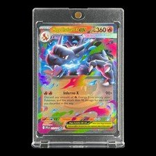 CHARIZARD MEGA EX RAINBOW FOIL FULL ART HOLO CARD 2025 Ultra Premium - Pokemon