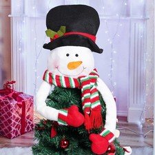Christmas Decorations Snowman Hugger Santa Tree Topper Xmas Ornaments Gift
