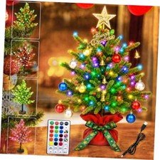 Colorful Lighted Christmas Tree, 72 LED 28 Colors Color Changing Christmas Tree