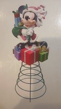 Disney Parks Santa Mickey Mouse Christmas Tree Topper Glittered Gifts Presents