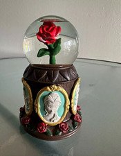 Disney world park Beauty and the Beast Rose musical Snow Globe exclusive limited