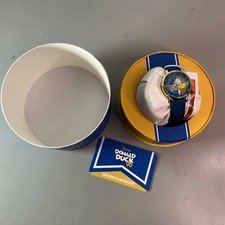 Donald Duck Disney 90th Anniversary Watch with Blue Leather StrapLimited Edition