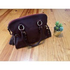 Dooney & Bourke - Florentine Leather Domed Buckle Satchel - Bordeaux