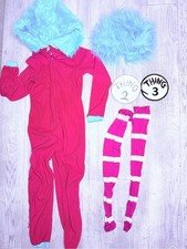 Dr Seuss 2 and 3 Halloween costumes cosplay jumper numbers wig and socks med