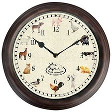 Fallen Fruits Esschert Design TF013 Clock Farm Animal Sounds, 11, 8 x 1, 8 x 11