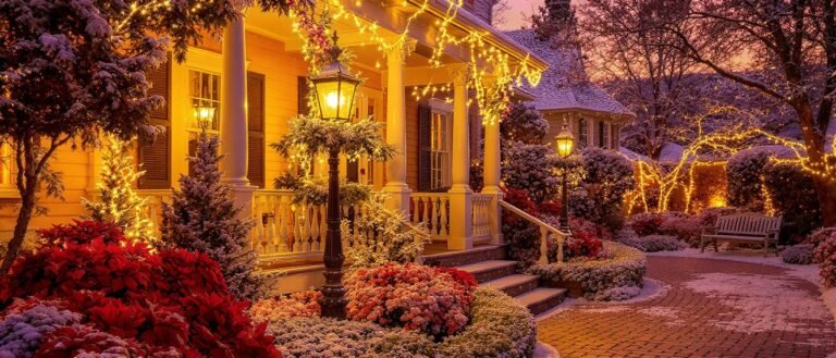 festive christmas lamp decorations