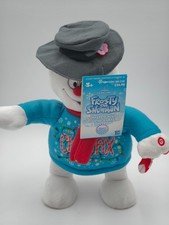 Gemmy Frosty the Snowman Animated Plush Toy Christmas Holiday Blue Sweater NEW