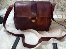 Gucci Vintage Burgundy Pebbled Flap Shoulder Bag