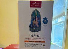 Hallmark Keepsake Disney Cinderella Castle Remote Control Christmas Tree Topper