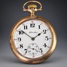 Hamilton 992 21J Railroad Pocket Watch 14K Gold Filled Swing Out Case Running