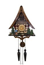 Handcrafted Black Forest Cuckoo Clock Farming Scene Quartz German Design Musical